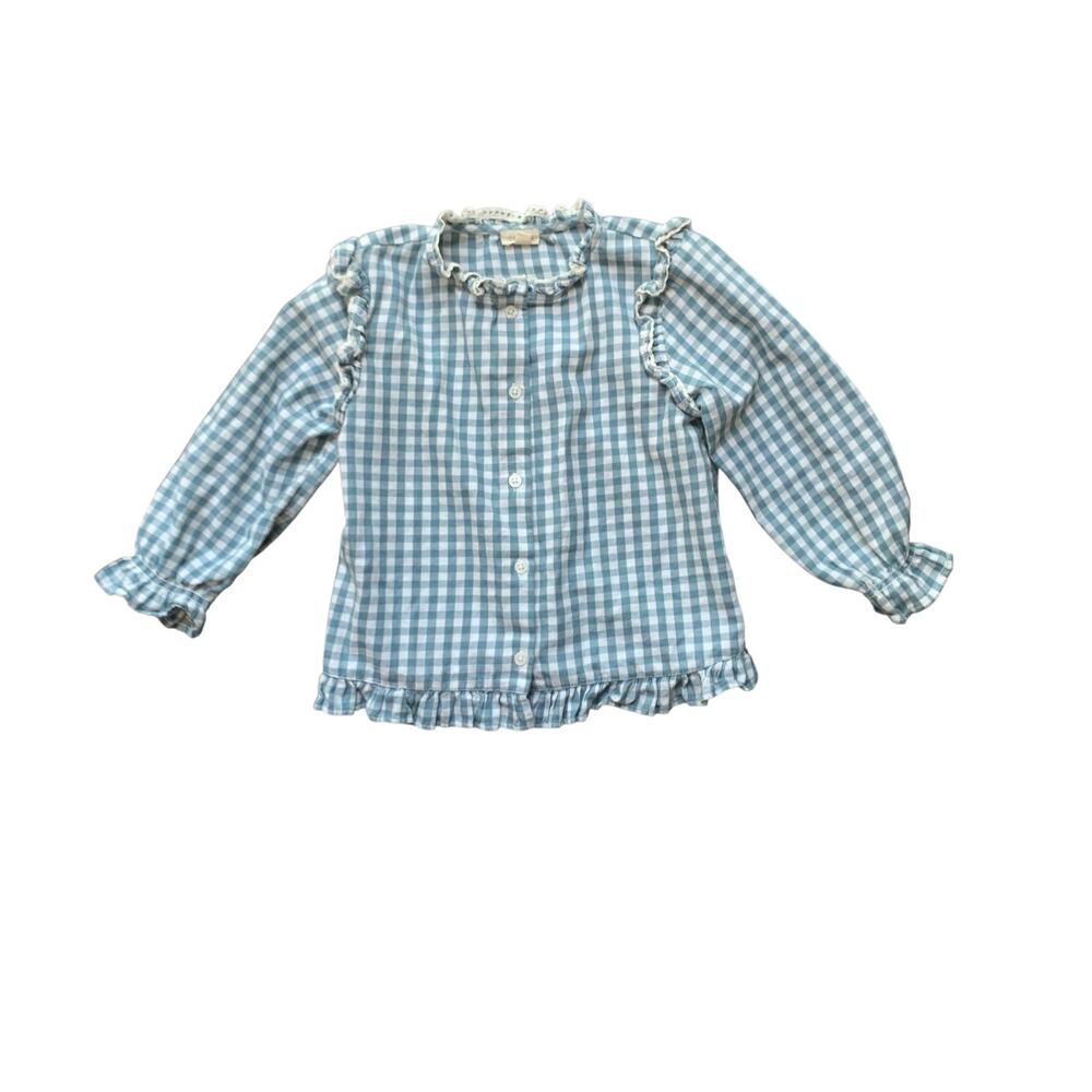 Gocco Checkered Ruffle Shirt 4-5